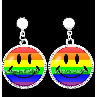 Pendientes Colgantes Femeninos De Vidrio De Arco Iris De De 