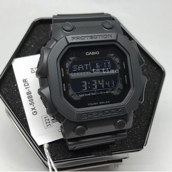 RELOJ CASIO G-SHOCK KING GX56BB-1 PARA HOMBRE SOLAR DIGITAL ACUÁTICO LUZ  LED - NEGRO