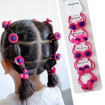 diademas accesorios para el pelo regalo 1 Juego de cintas elásticas de goma con dibujos de princesas Kawaii para niñas diademas accesorios para el pelo regalo 1 Juego de cintas elásticas de goma con dibujos de princesas Kawaii para niñas