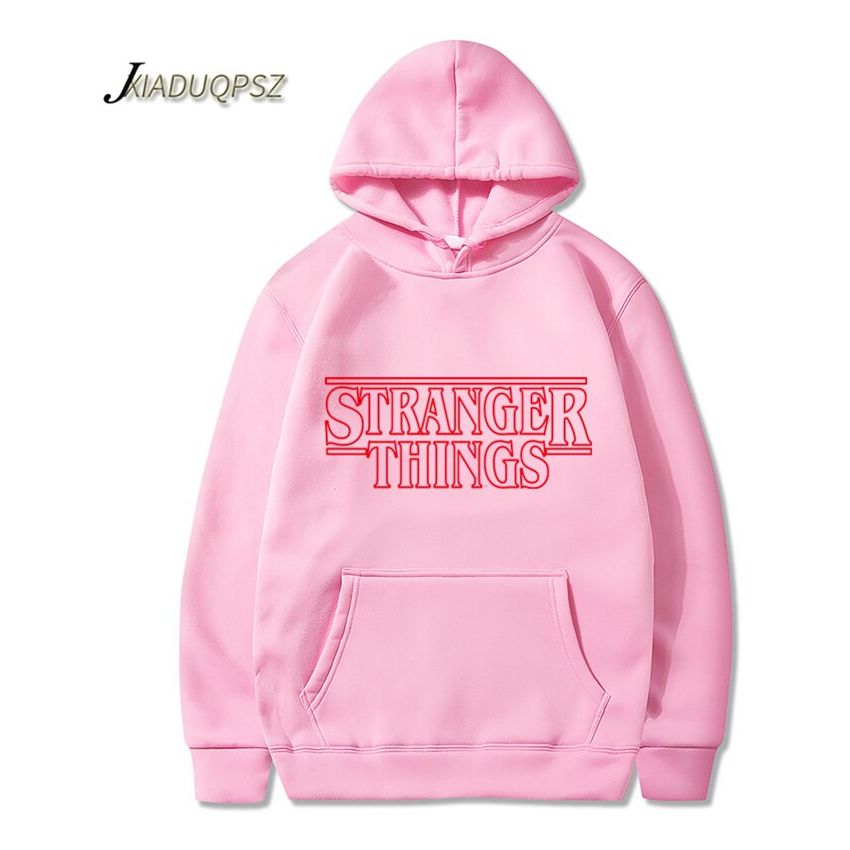 sudadera stranger things rosa