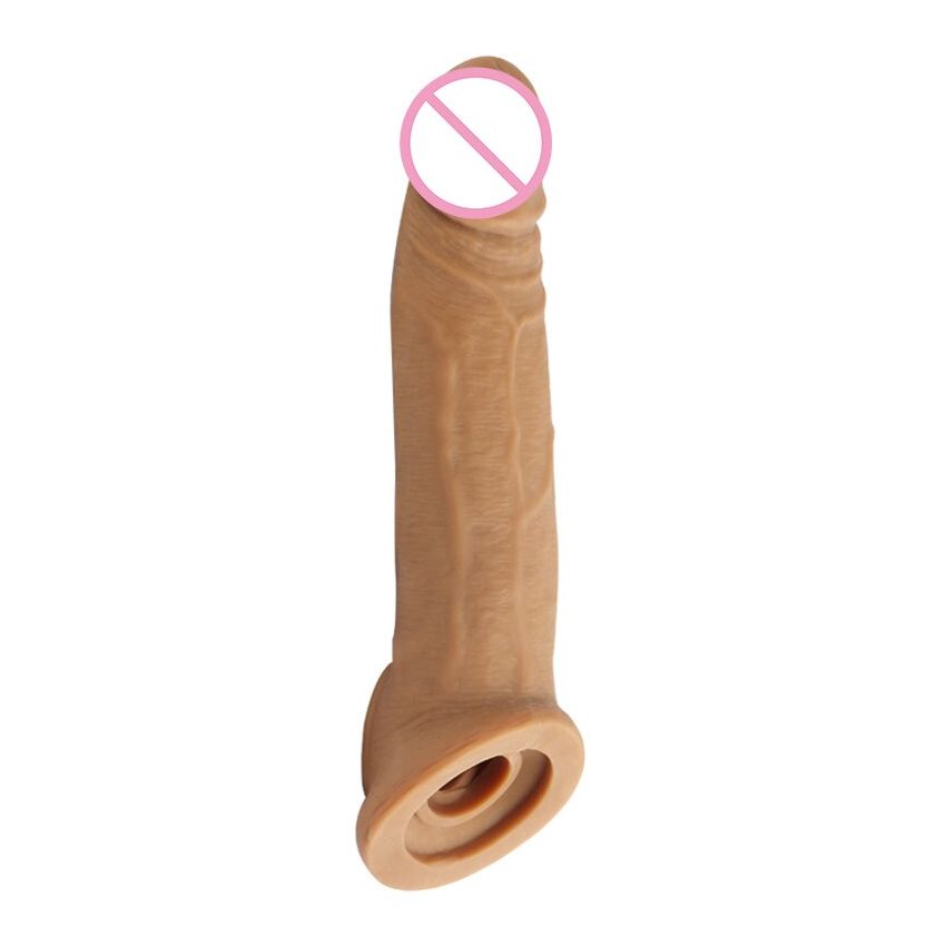 Funda de silicona para pene extensor reutilizable agrandador de pene condones consolador mangas potenciadoras para adultos anillos de pene íntimos para mujeres