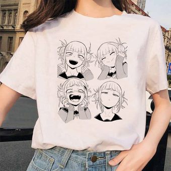 Camiseta japonesa de Anime Ahegao camiseta Harajuku Boku No Hero Ac 