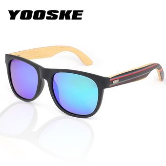 Las gafas de sol polarizadas de bambú Yooske ymujer 