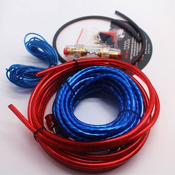 Kit de cableado de Audio para coche, amplificador de potencia de calibre 8,  Cable de instalación, Cable de Control para altavoz Subwoofer de Audio para  coche multicolor