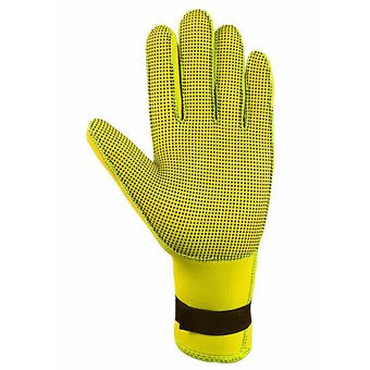 Guantes de buceo antideslizante guantes calientes fría de la mano de snorkel resistente a los arañazos de buceo amarillo 