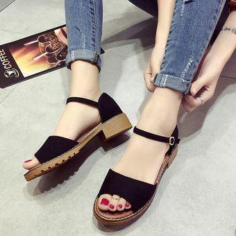 Zapatos para mujeres de verano sandalias de tacón bajo sandalias 
