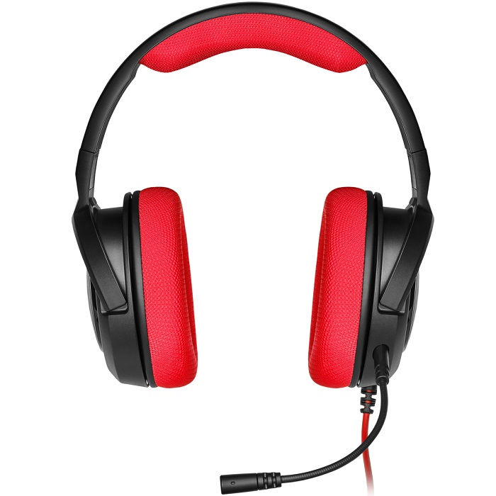 Diadema Corsair HS35 Stereo Gaming Headset 3.5mm Rojo CA-9011198-NA