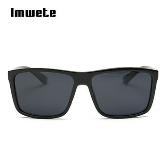 Imwete Classic Polarized Sunglasses Men Designer Rectangle 