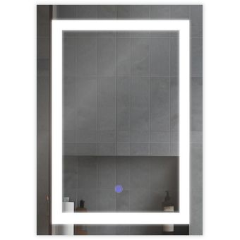 Espejo luz led frontal para baño cuadrado Polux - Espejo Baño