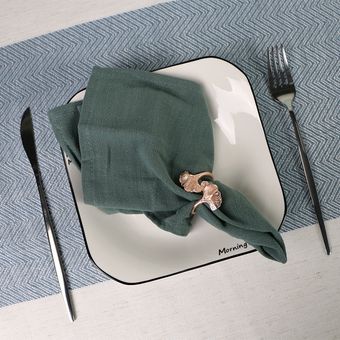 Toalla de lino y algodón suave para cocina 12 Uds servilletas de cena respetuosas con la piel pañuelo de tela lavable para comedor 