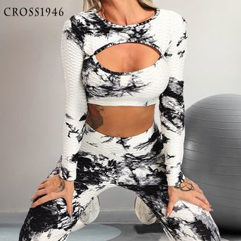 Conjuntos de Yoga estampados para mujer  ropa deportiva para gimnasi.. 
