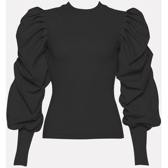 Jersey de invierno para mujer,jersey básico de moda informal en blanco y negro liso,Jersey de punto para mujer de otoño con cuello redondo #Black 