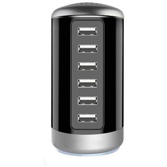 Cargador USB Múltiple Inteligente 6 puertos 2.4A Carga rápida