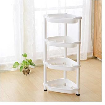 Verdulero Organizador Plegable de Cocina 4 Niveles Blanco