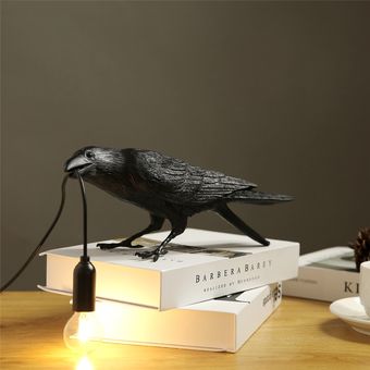 Lámpara de mesita de noche con diseño de pájaro de la suerte  para dormitorio  Seletti  decoración  sala de estar  hogar  escritorio  conjunto de habitación 