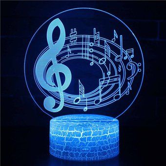 Luz de noche musical sistema 3D LED touch light 