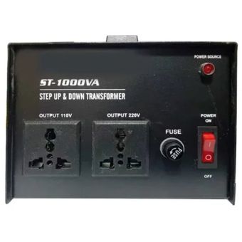 Transformador de Voltaje TC-1000 Spep Up & Down 110/220V - 220/110V - 1000W