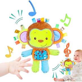 Peluche Sensorial Relajante Con Sonidos Para Bebes Y Niños Mono
