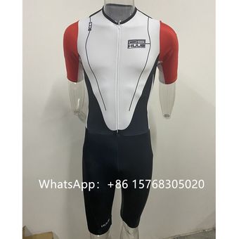 UU. hombres ciclismo jersey triatlón ropa tri traje enterizo conjunto ropa ciclismo hombre bicicleta deporte nadar correr mono EE #Red 