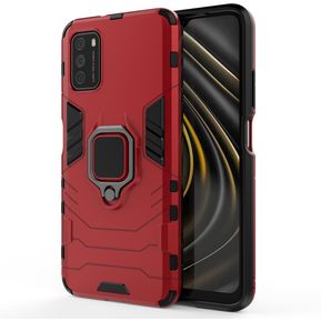 Funda Xiaomi Poco M3 con soporte magnético - Rojo