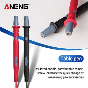 Rojo y Negro PT1010 1000V 20A multímetro digital de agujas de punto de prueba de la sonda Conductores de alambre Pen 
