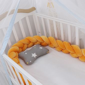 juego de cama de bebé mezcla de algodón de seguridad parachoques para cama de bebé Protector de cama de 1,5 m para bebé almohadillas para parachoques de cuna 