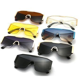 Vintado gafas de sol cuadradas de gran tamaño un diseñomujer 