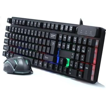 Combo teclado y mouse gamer iluminado USB