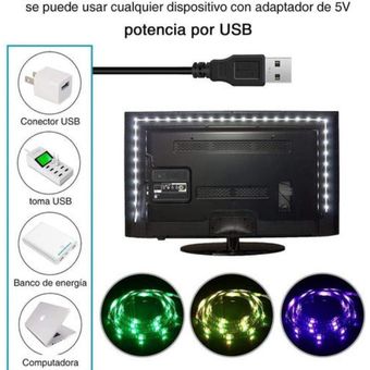 Tira LED RGB USB 2 Metros Multicolor Decorativa Anti Agua DOSYU