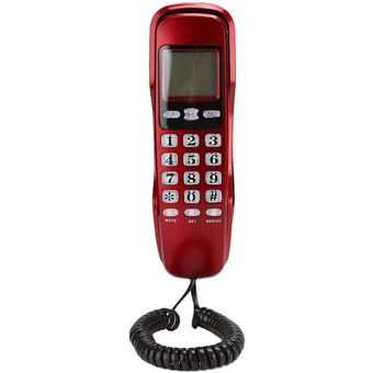 Teléfono con cable, teléfono de escritorio, identificación de llamadas,  soporte de pared, teléfono minimalista con cable, teléfono fijo de  escritorio