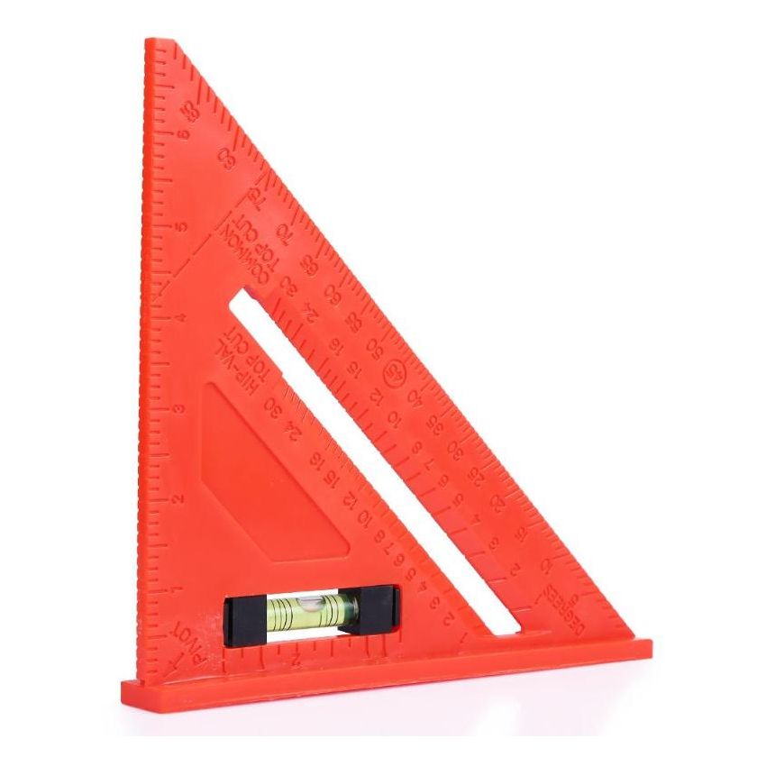Regla Triangular MultifuncióN Con Regla De áNgulo-Rojo