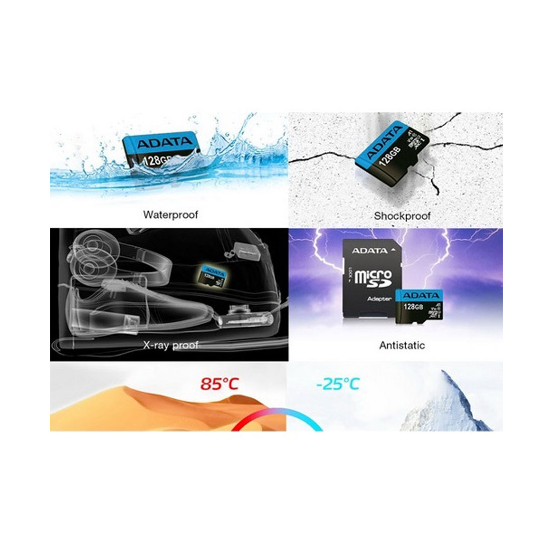Memoria Micro SD HC Adata 128GB CL 10 C/Adaptador