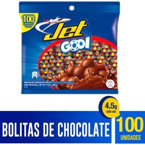 Chocolatina Jet Gool balones bolsa x 100 unidades