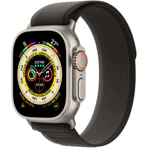 Apple Watch Ultra 49mm Titanium Correa Negra Gris M L