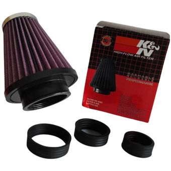 GENERICO Filtro de Aire Cónico para Motocicletas con Adaptador