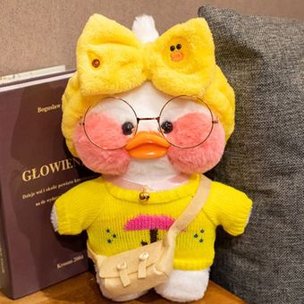 New Year Gift Cartoon LaLafanfan Cafe Duck Plush Toy Stuffed Soft Kawaii Duck D 