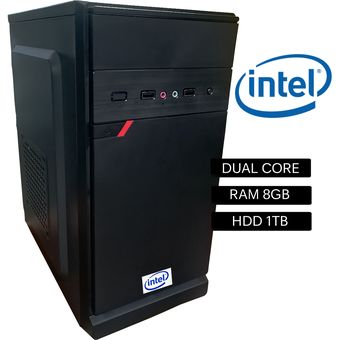 Unitec - Torre CPU Intel Dual Core Disco Mecánico 1000Gb Ram Ddr4 8GB