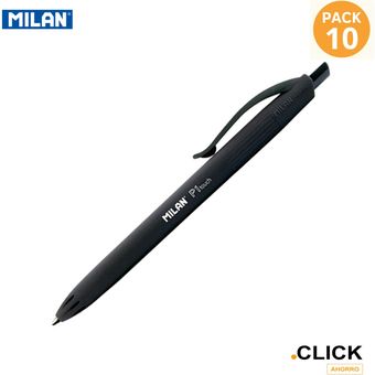 PACK 10 BOLIGRAFOS 1mm P1 TOUCH NEGRO MILAN 
