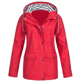 #Red 2 Chaqueta impermeable para mujer,abrigo largo para la lluvia 