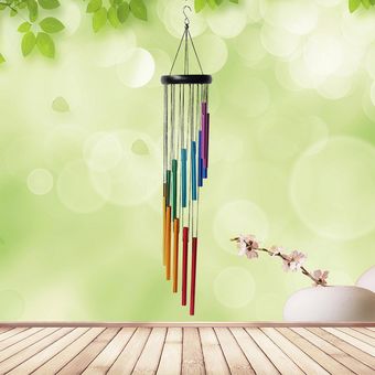 Al aire libre Wind Chimes con 14 colorido aleación de aluminio Tubos de la decoración del hogar 