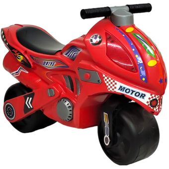 Montable para Niños Moto Correpasillos, largo 68 cm Rojo
