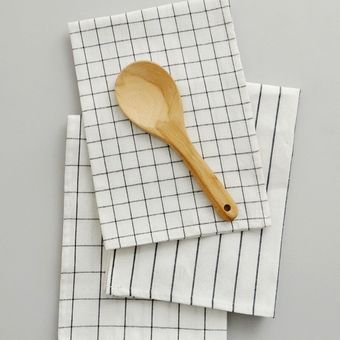 3 unids lote x 60x40 cm hilo de algodón teñido cheque de Dishtowel toalla de cocina paño de limpieza toalla de té ultraduradero pano de prato 