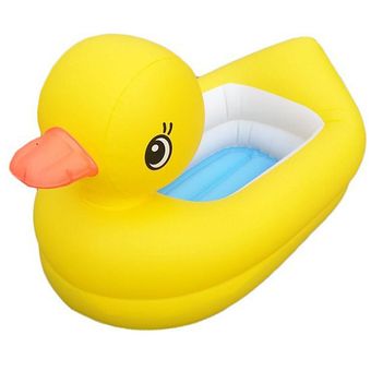 Pvc ecológico inflable pequeño pato amarillo bañera inflable pato bañe 