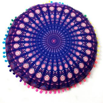 de colores Funda de almohadas con estampado de Mandala indio redon 
