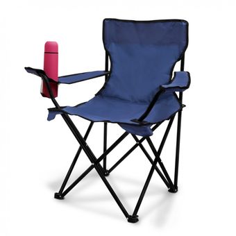 Silla Plegable Playa Camping Incluye Funda Y Portavaso Rojo