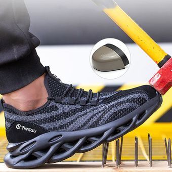 Calzado de seguridad de marca puntera de acero zapatos de trabajo za 