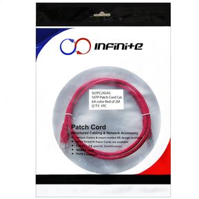 Cable de red patch cord Infinite categoría 6A de 2 metros rojo