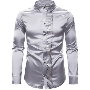 camisa de lentejuelas para hombre