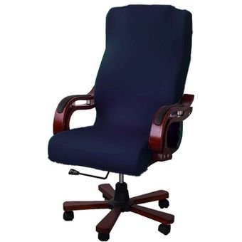 #Navy Blue Funda extensible para silla de oficina,cubierta hecha de licra,antisuciedad,desmontable,ideal para ordenador,tamaños ML 