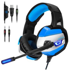 Headset Gamer Onikuma K5 Cancelación De Sonido Con Micrófono Azul